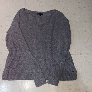 American Eagle V Neck Lightweight Knitted Sweater